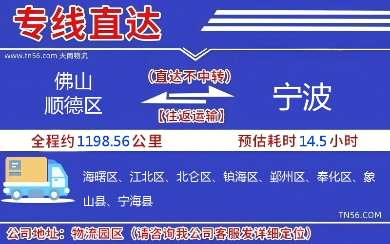 佛山順德區(qū)到寧波物流公司 佛山順德區(qū)到寧波物流公司