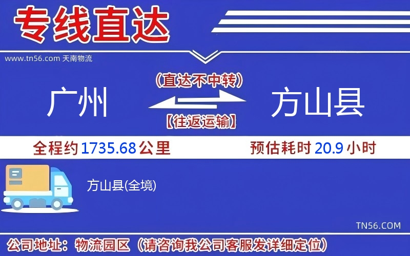 廣州到方山縣物流公司