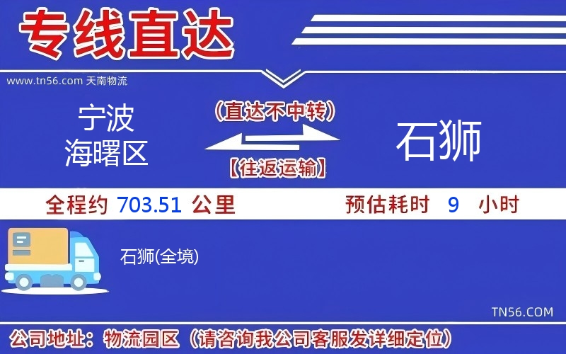 寧波海曙區(qū)到石獅物流公司