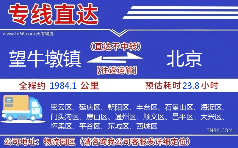 望牛墩鎮到北京物流公司 望牛墩鎮到北京物流公司