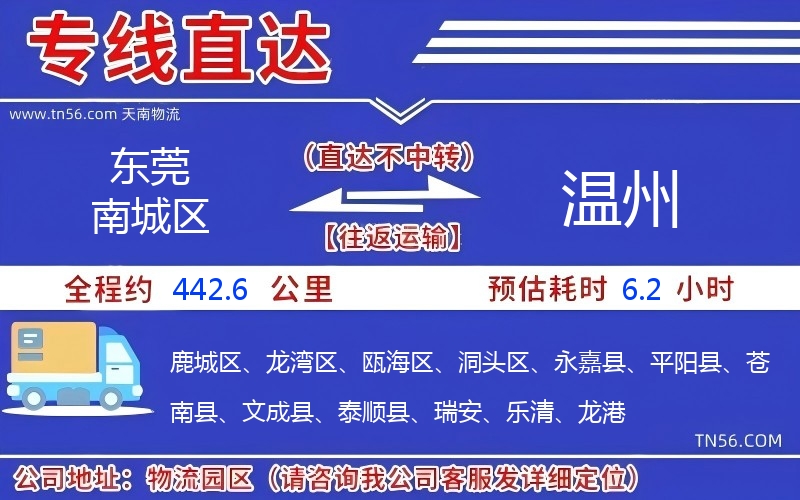 東莞南城區(qū)到溫州物流公司 東莞南城區(qū)到溫州物流公司